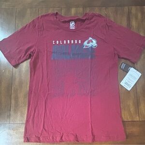 Colorado Avalanche Hockey Burgundy Youth XL 18/20 T-Shirt NWT